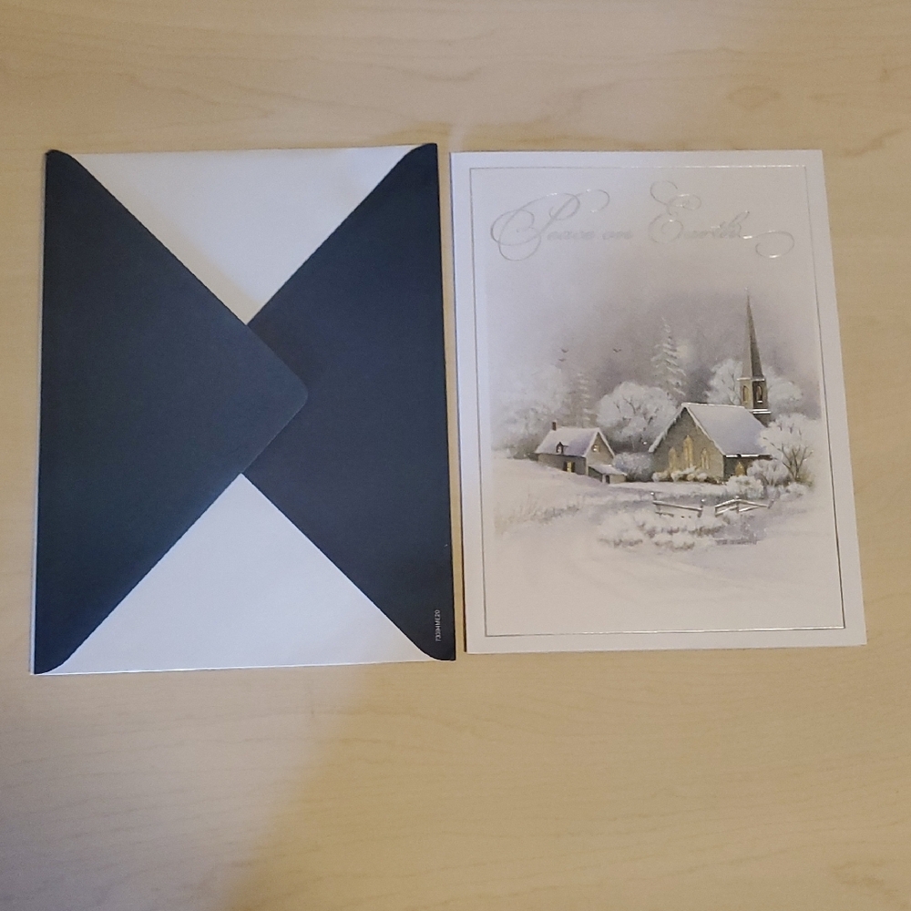 Christmas Collection Greeting Card with Envelope featuring Peace on Earth